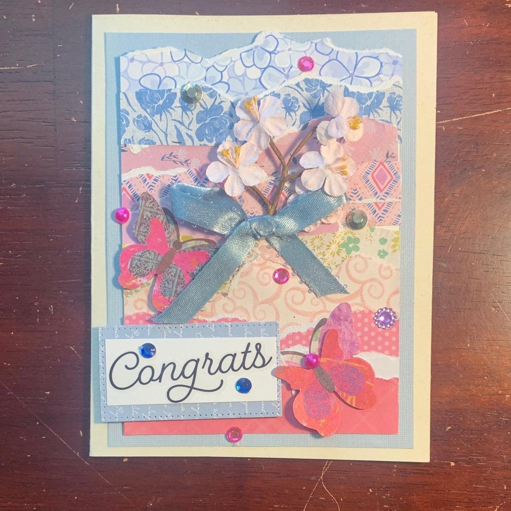 Handmade Floral Congrats Card
